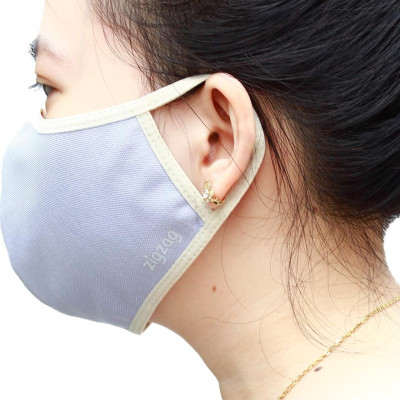 Khẩu trang chống nắng 2 lớp UPF50+ Zigzag MAS010 - Freesize - Xám