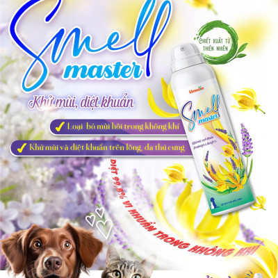 Vemedim Smell Master Xịt Khử Mùi Diệt Khuẩn 99.9% trên Da, Lông cho Chó Mèo (phiên bản mới)