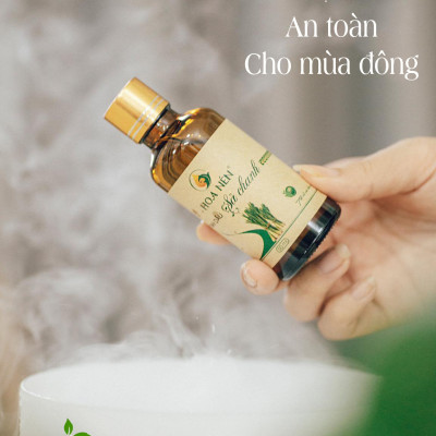 Tinh dầu Sả Chanh nguyên chất 10ml - Hoa Nén - Vegan - Đuổi muỗi, giải cảm, thanh lọc không khí