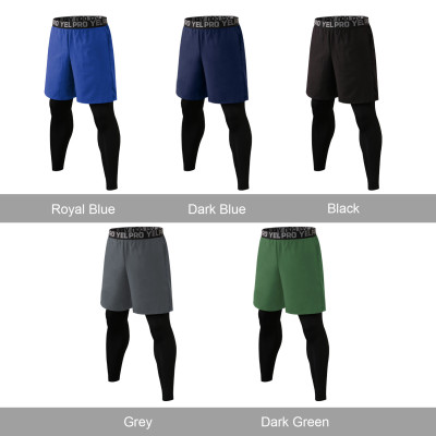 Quần đùi nam Yel Pro Men 2-in 1 đàn hồi có túi eo co giãn kiểu dáng thể thao