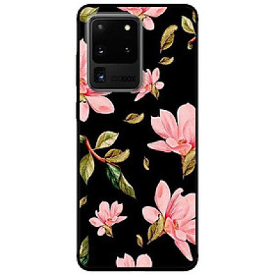 Ốp lưng dành cho Samsung S20 - S20 Plus - S20 Ultra mẫu Hoa Lan Hồng Nền Đen