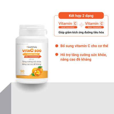Viên uống VitaC 500 bổ sung Vitamin C  Hộp 1 lọ 50 viên