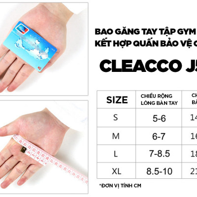 Bao găng tay tập gym kết hợp quấn bảo vệ cổ tay Cleacco J55 - Hàng chính hãng BORO SPORT