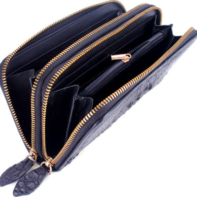 Ví nữ da cá sấu 2 khóa nguyên con Huy Hoàng nhiều màu HT3260-61-62-63