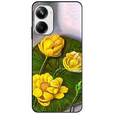 Ốp lưng cho Realme 9i - Realme 10 - C11 2021 - C65 4G - C67 - C20 - Poco X6 5G - Sen Vàng Xanh - Hàng Chính Hãng