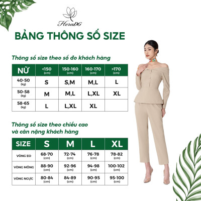 Quần dài nữ ống vẩy, đùi ôm, túi sườn HeraDG chất liệu vải Tuytsi cao cấp, thiết kế hiện đại trẻ trung SQDBC6009