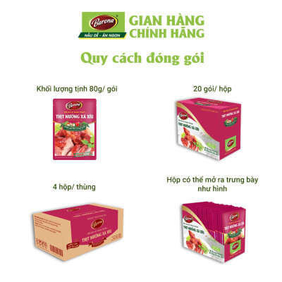 Combo 3 gói Xốt Gia vị hoàn chỉnh Barona - Thịt Nướng Xá Xíu 80gr