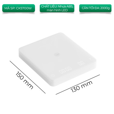 Cân điện tử pha chế cân cà phê đồ uống có đếm giờ Cafede Kona