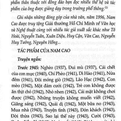 Sách - Tủ Sách Văn Học Trong Nhà Trường - Truyện Ngắn Nam Cao (Tái Bản 2025)