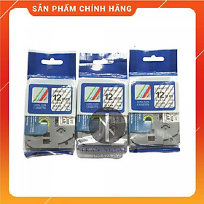 [ Combo 3 hộp] Nhãn In đa lớp Tz2-131 - Đen nền trong 12mm x 8m - Hàng nhập khẩu