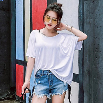 Áo thun nữ thời trang cách điệu phần lưng áo from rộng cá tính