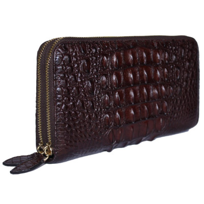 HJ3738-39-40-41 - Ví nữ da cá sấu Huy Hoàng nhiều ngăn gai cầm tay màu đen, nâu đỏ, vàng, nâu đất