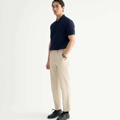 Quần kaki nam đính nhãn kim loại Form Slim cropped - ROUTINE 10S25PCA002