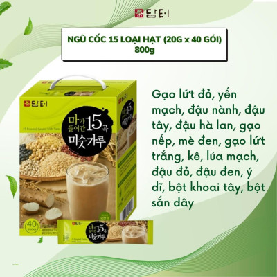 Bột Ngũ Cốc 15 Loại Hạt Damtuh Hàn Quốc - Hộp 40 Gói
