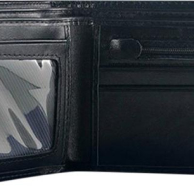 Ví Nam Da Bò Huy Hoàng HT2102 (12.5 x 9.5 cm) - Đen