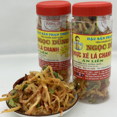 Đặc sản Phan Thiết - Mực Xé Lá Chanh 100 Gram Đã Chế Biến Ăn Liền Ngon Ơi Là Ngon. Hạn Sử Dụng 12 Tháng Kể Từ Ngày Đặt Hàng - OCOP 4 Sao