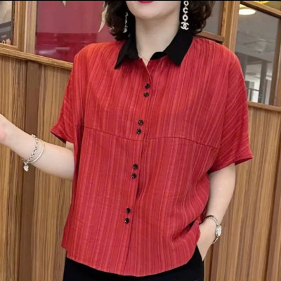 Áo sơ mi nữ tay ngắn, áo kiểu nữ, chất liệu vải mềm mát, form trẻ trung, năng động, phong cách Hàn Quốc, NeSa Shop SMT04