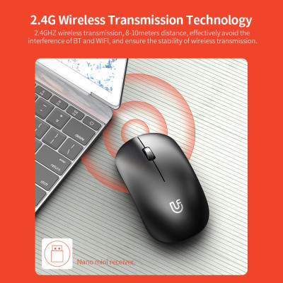  Chuột không dây uFound R-55 2.4G 1200DPI phù hợp với hộ gia đình, văn phòng