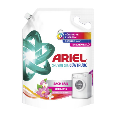 Nước Giặt ARIEL Cửa Trước Bền Màu Hương Sen Nhài Túi 3.7 KG