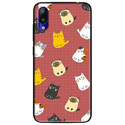 Ốp lưng dành cho Vsmart Start mẫu Mèo Nền Nâu