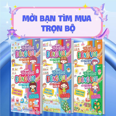 Sách - Trò Chơi Đóng Vai Công Chúa Nhỏ Mika - Bữa Tiệc Ngọt Ngào - Bóc Dán 80+ Sticker Đa Dạng Cho Bé Gái - Megabook