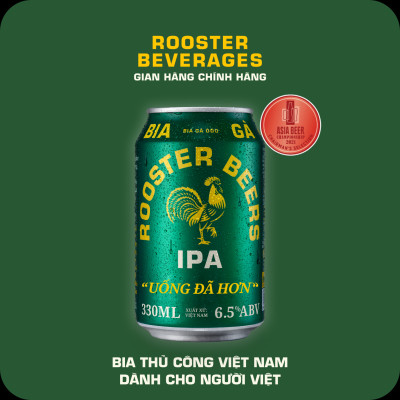 Bia thủ công | Rooster Beers IPA (Bia Gà IPA) Lốc 4 lon x 330ml