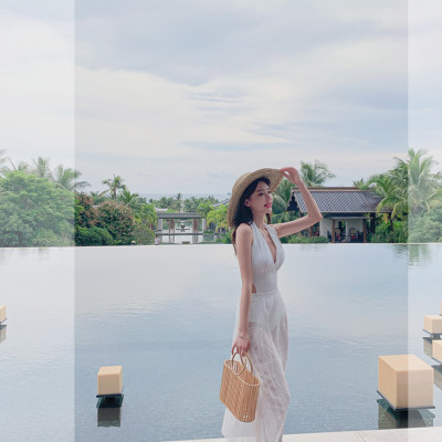 Bộ đồ bơi bikini 1 mảnh nữ sexy quyến rũ kèm váy choàng - B.44