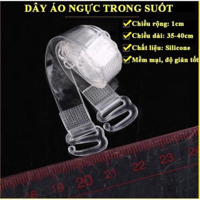 Bộ 4 Dây (2 đôi) Áo Ngực Bra, Dây Áo Lót Trong Suốt