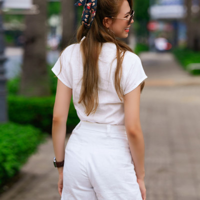 Quần Shorts Linen Ibiza PAN011 Thời trang thiết kế Hity