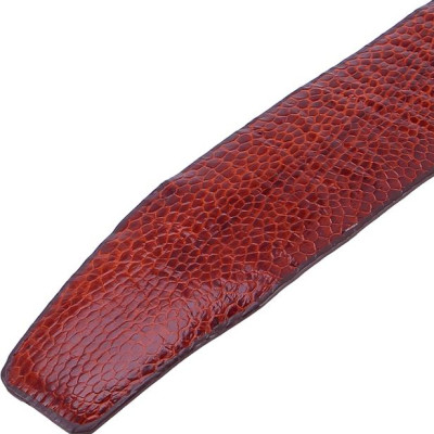 Thắt Lưng Nam Da Đà Điểu Bản Lớn Đầu Kim Huy Hoàng HT4424 - Nâu Đỏ