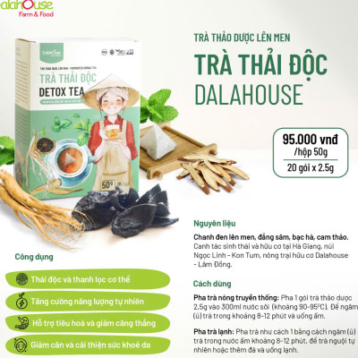 Combo 4 Hộp Trà Dalahouse Hộp 50g - Trà Thanh Xuân, Trà Thải Độc, Trà Đề Kháng, Trà Ngủ Ngon, Tốt Cho Sức Khỏe