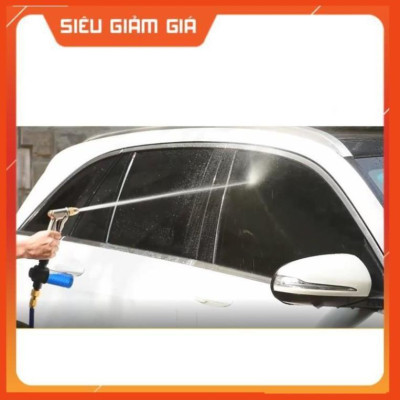 Bộ dây vòi xịt nước rửa xe, tưới cây . tăng áp 3 lần, loại 3m, 5m 206701-3 đầu đồng,cút nối nhựa vàng+ tặng đai