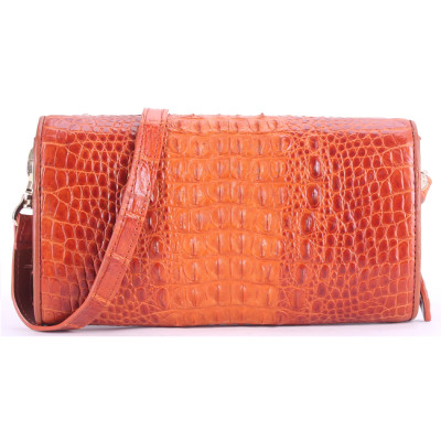 HJ6255-56-57-58 - Túi đeo nữ da cá sấu Huy Hoàng màu đen, nâu đỏ, vàng bò, nâu đất