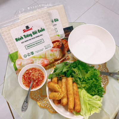 Combo 5 Bánh tráng gỏi cuốn Shammi tròn size 22cm túi 400g (Bánh tráng cuốn xuất khẩu)