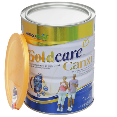 Sữa bột Wincofood GoldCare Canxi :  bổ sung canxi giúp xương chắc khỏe, MUFA, PUFA tốt cho tim mạch, phù hợp cho người từ 30 tuổi trở lên.