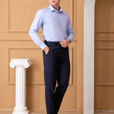 Quần kaki nam ALIGRO chất liệu kaki mềm mịn cao cấp dáng slimfit màu navy ALGK072