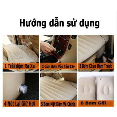 Đệm Hơi Xe Ô Tô Nệm Hơi Dùng Cho Xe 4 - 7 Chỗ