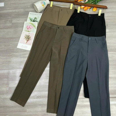 Quần Tây Nữ đĩa lệch 9 tấc (Vải Hàn Quốc không nhăn) Pants