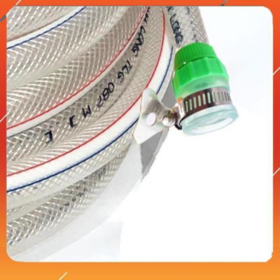 Vòi Xịt️Evoucher Bộ dây vòi xịt nước rửa xe, tưới cây , tăng áp 3 lần, loại 7m, 10m 206319 cút sập, nối PE 