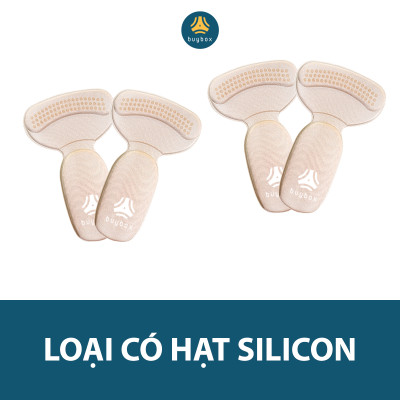 Lót gót chân chất liệu EVA ép hạt silicone cao cấp giúp giảm size, bảo vệ gót chân có keo dán cố định - Buybox - BBPK208
