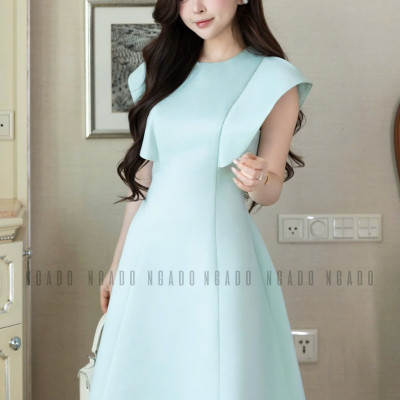 Đầm xanh mint cánh tiên NGADO , đầm dự tiệc , đầm xuống phố