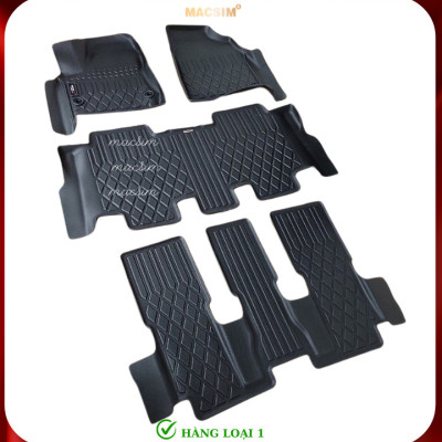 Thảm lót sàn xe ô tô Toyota Innova Cross 2023+ Nhãn hiệu Macsim chất liệu nhựa TPE cao cấp màu đen