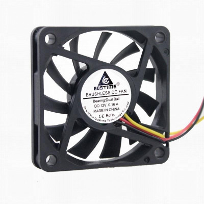 1 Pieces Gdstime 60mm x 1mm 6cm 3Pin Two Ball Bearing DC 11V Brushless Cooling Fan 60x60x1mm 601