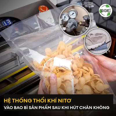 Máy hút chân không công nghiệp VC99 - Hàng chính hãng SGE. Dùng hút được mọi loại túi, tốc độ cao, phù hợp cho shop kinh doanh, doanh nghiệp