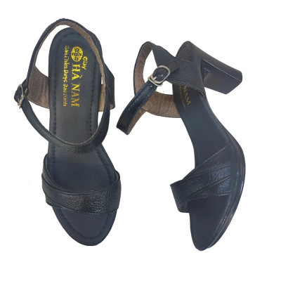 Giày Sandal Nữ Cao Gót HA NAM Da Bò Thật Cao Cấp 7cm DNU2131
