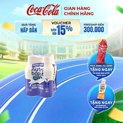Combo 2 Lốc 4 Chai Thức Uống từ Sữa Chua Nutriboost Vị Việt Quất 170ml/Chai  Cocacola_freeship_TK
