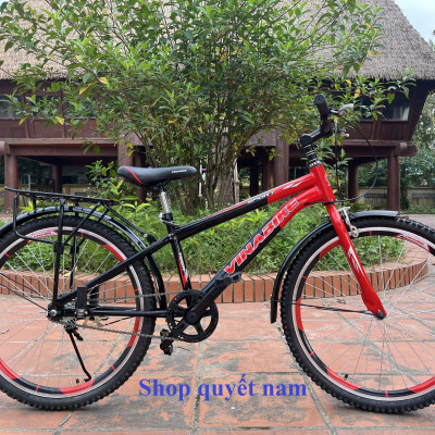 Xe đạp thể thao Vinabike cỡ 24, 26in 3 màu xanh/đỏ/đen, Phù hợp với người cao 1m35 trở lên