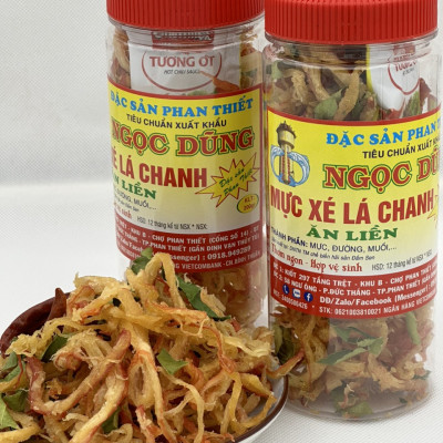 Đặc sản Phan Thiết - Mực Xé Lá Chanh 100 Gram Đã Chế Biến Ăn Liền Ngon Ơi Là Ngon. Hạn Sử Dụng 12 Tháng Kể Từ Ngày Đặt Hàng - OCOP 4 Sao
