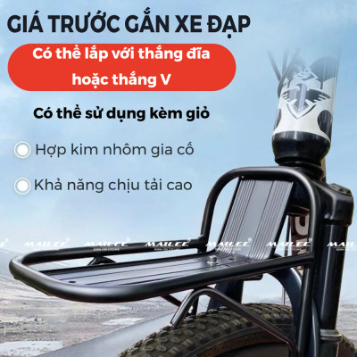 Giá Trước Xe Đạp, baga trước xe đạp Địa Hình GT-6301 chất liệu Nhôm cho Giỏ xe/hành lý Chắn Trước Phụ Kiện Đạp Xe, dành cho vị trí chờ có sẵn - Mai Lee