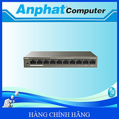 Bộ Chia Mạng 8 Cổng PoE Tenda TEF1110P 10 Port - Hàng Chính Hãng